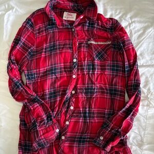 Justice red cozy flannel